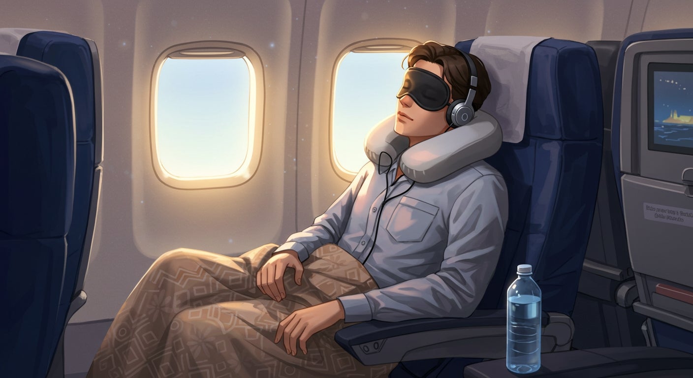 Dormir no avião: R3 Viagens reúne estratégias essenciais para transformar o descanso a bordo em produtividade 2 Dormir no avião: R3 Viagens reúne estratégias essenciais para transformar o descanso a bordo em produtividade 1