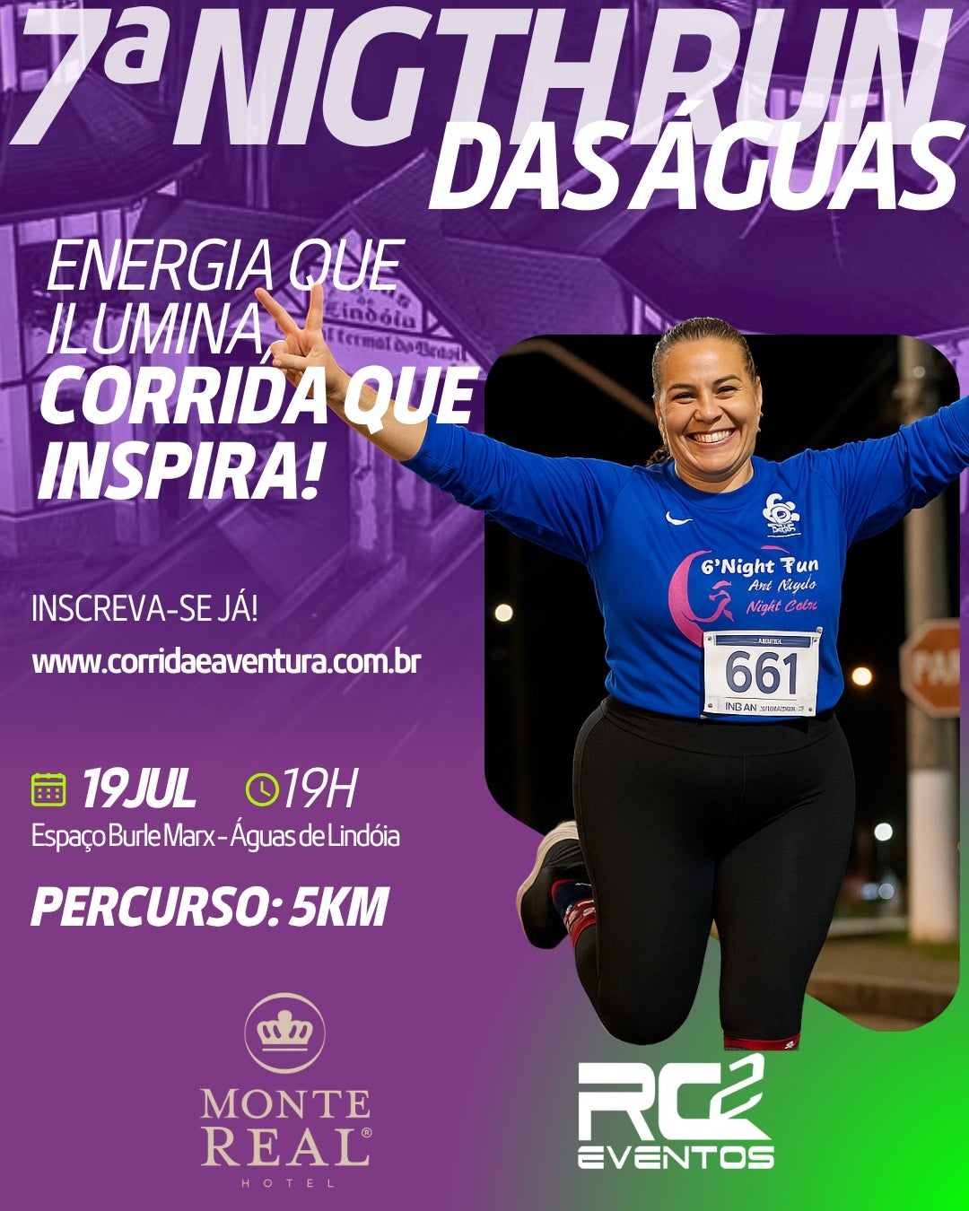 Hotel Monte Real incentiva turismo esportivo com apoio à 7ª Night Run das Águas