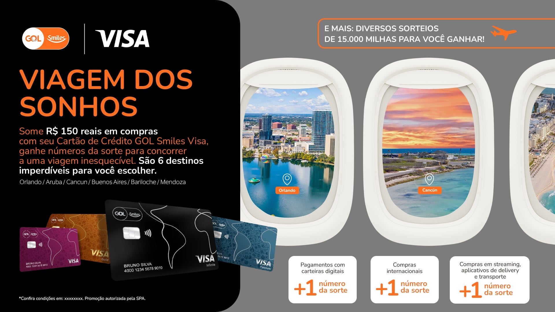Nova campanha da Smiles e Visa oferece viagens internacionais a clientes dos cartões GOL Smiles 1