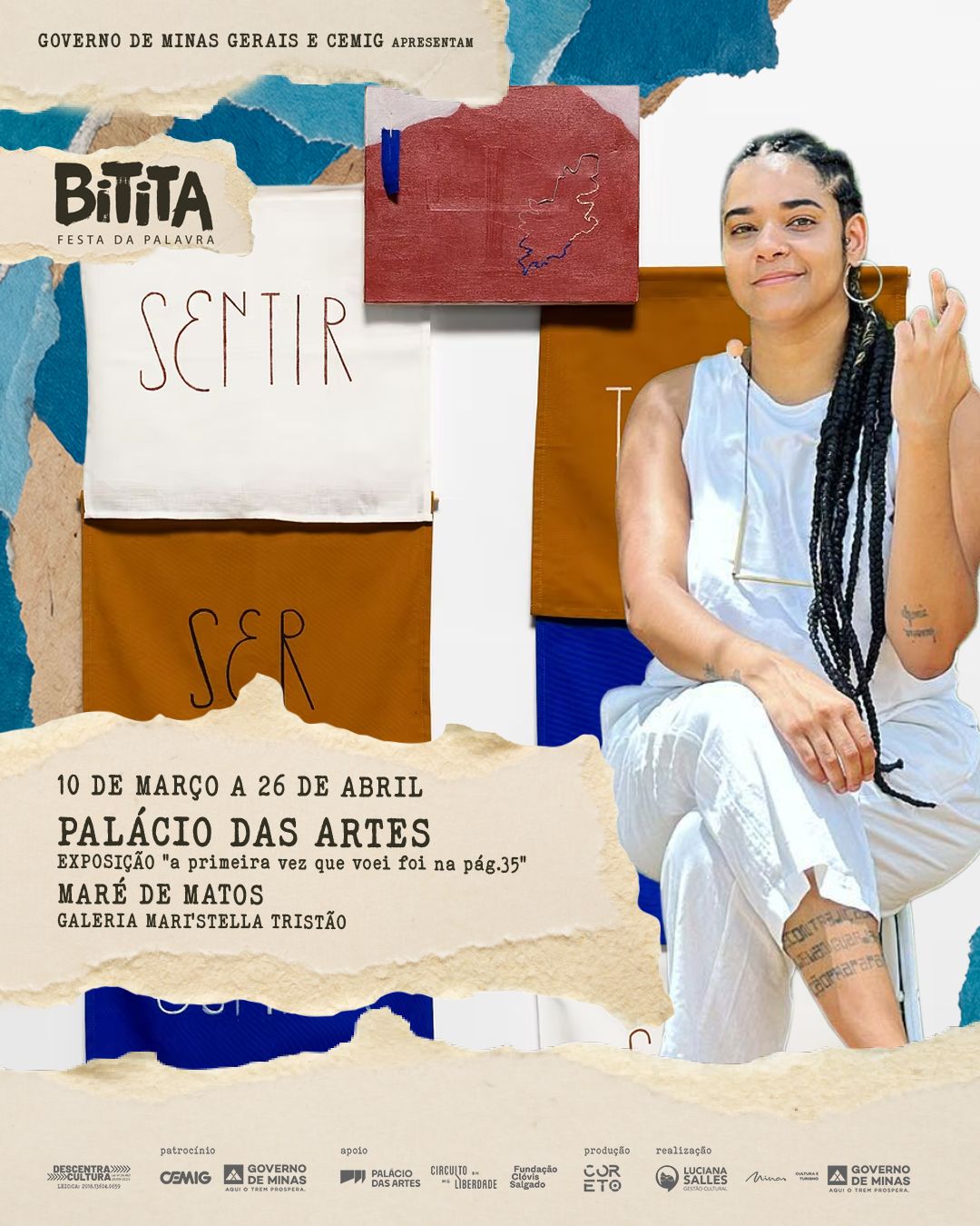 Exposição ‘A primeira vez que voei foi na pág. 35’, de Maré de Matos, 1