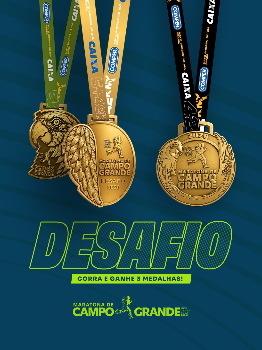 Maratona de Campo Grande revela as medalhas da edição 2026