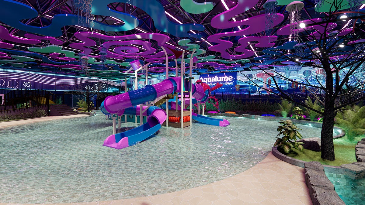 Aqualume no Thermas da Mata estreia em outubro 1 Aqualume no Thermas da Mata com atrações aquáticas em área coberta