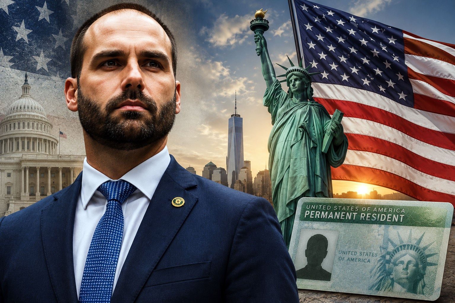 green card de Eduardo Bolsonaro