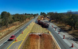 Desvio temporário em Paraopeba durante obras na BR-040