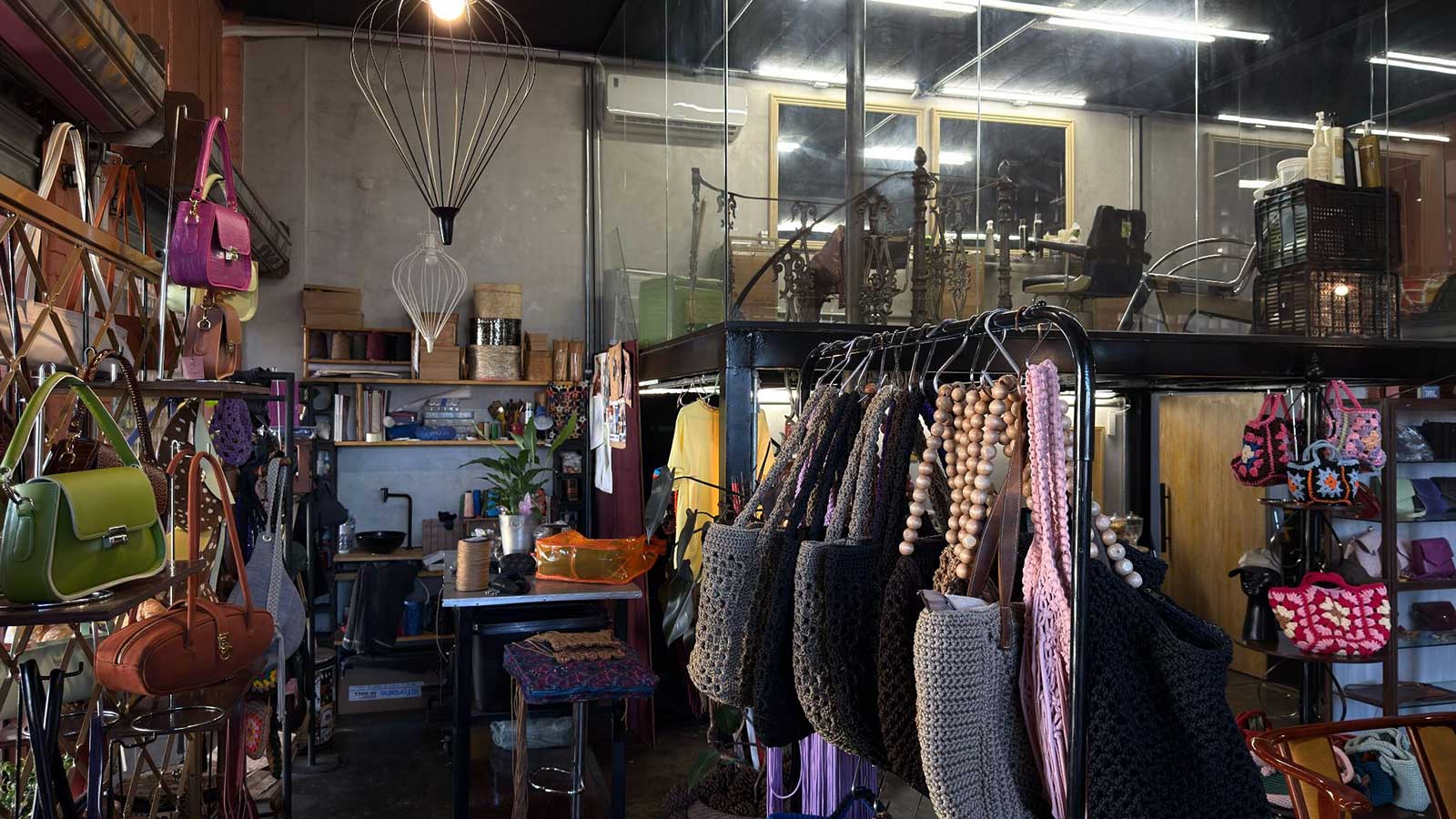 Fachada da Loja Margelo Bolsas, uma das novas lojas no Mercado Novo em Belo Horizonte