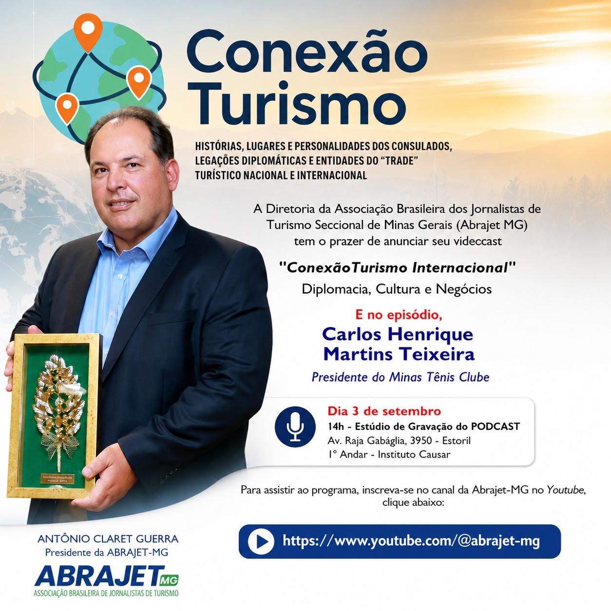 Conexão Turismo recebe presidente do Minas Tênis Clube